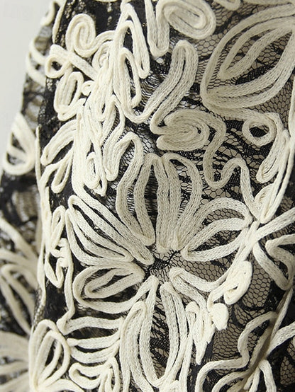 Lace Dress the Floral Elegant Piping Mother Pantsuit of Bride