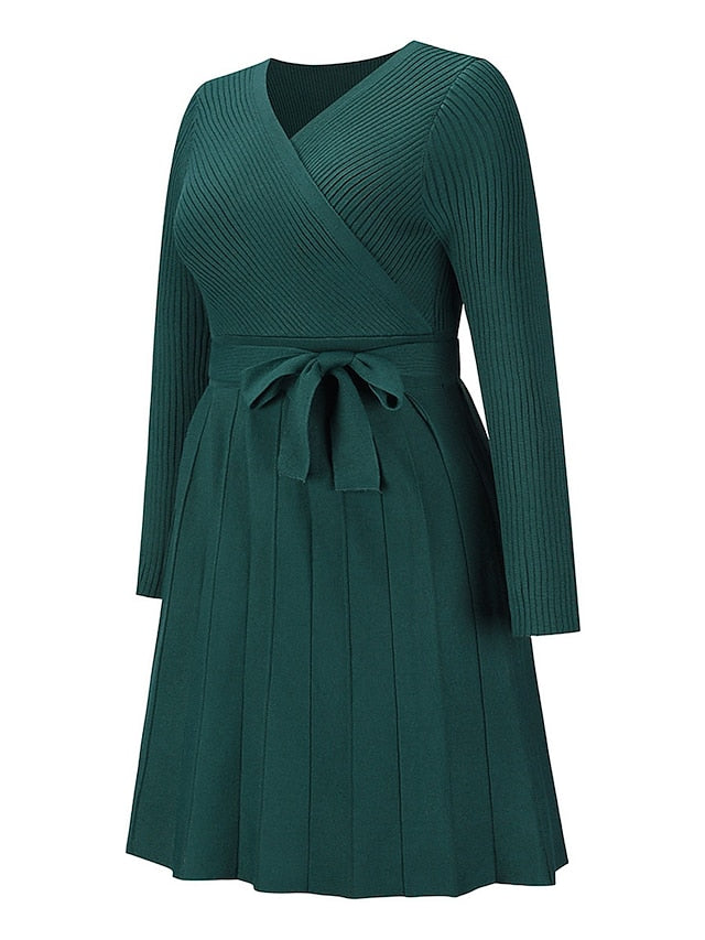 Women's Sweater Dress Knit Dress Jumper Dress Mini Dress