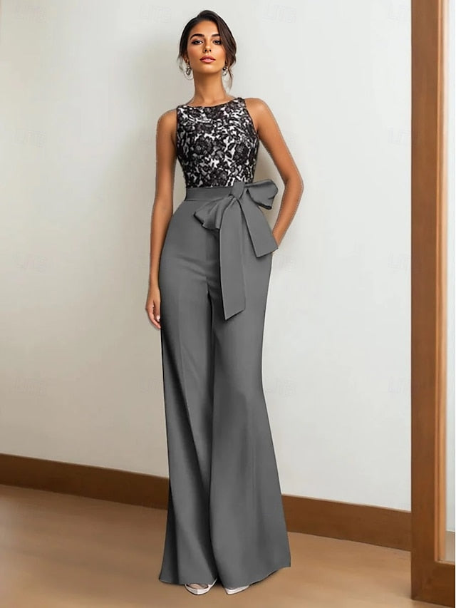 of Dress the Bride Stretch Wedding Jumpsuit Mother Fabric Guest