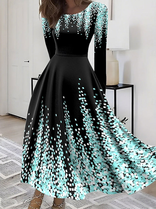 Women's Midi Dress A Line Dress Fit And Flare Dress