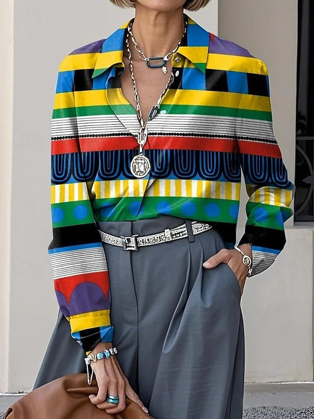 Women's Shirt Linen Like Breathable Lightweight Button Down