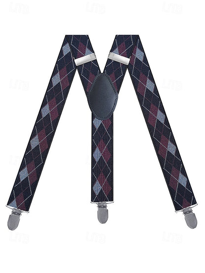 Men's Clip-On Suspenders Pattern – Classic Argyle