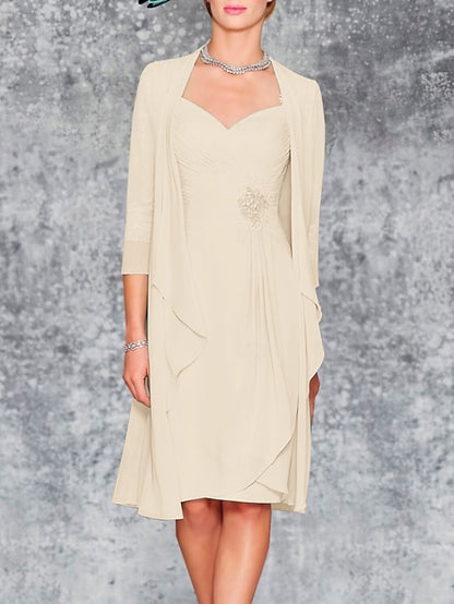 of the Piece Mother Sheath Bride Dress Two Wedding Beach