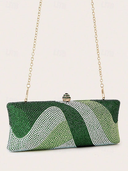 Women's Bag Clutch with Strap Evening Crystal Chain