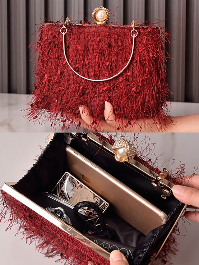 Women's Red Party Handbag – Green Christmas Elegant