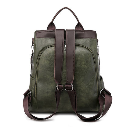 Wandelbarer Rucksack Kunstleder Karamell Geldbörse Damen