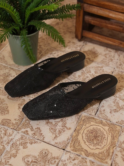 Flats – White Sheer Elegant Women's Ballet Mesh Lace