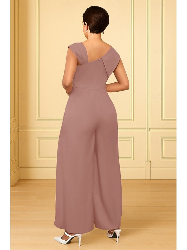 Mother Neck Dress of Elegant Jumpsuits the A-Line Bride V Simple