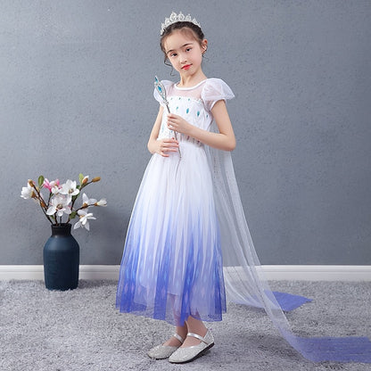 Princess Girl Elsa Movie Dress Cosplay Flower Girls'