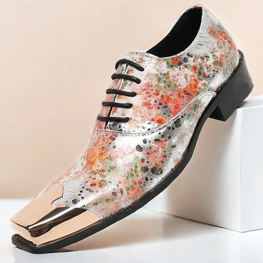 Printed Oxford – Men's Shoes Floral Patent Leather