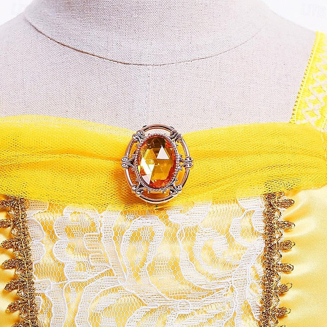 Flower Beauty Girl Princess Cute Dress and Belle Beast the