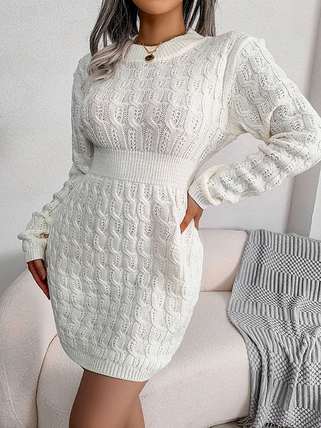 Women's Mini Dress Sweater Dress Bodycon Sheath Dress