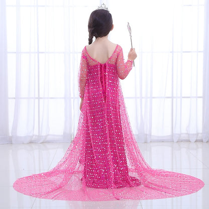 Flower Princess Elsa Girls' Movie Girl Dress Frozen