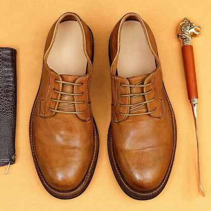 Goodyear Shoes Tan and Men's with Derby Leather Clean Welt