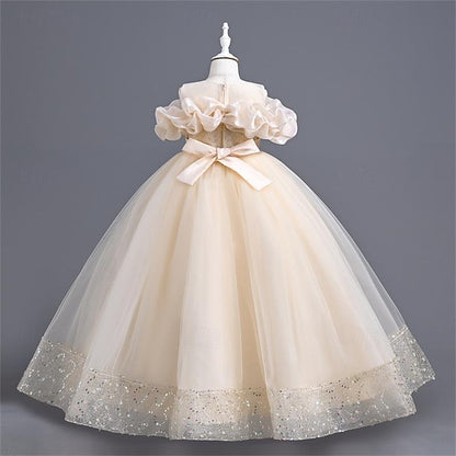 Girls' Girl Party Color 3D Solid Dress Flower