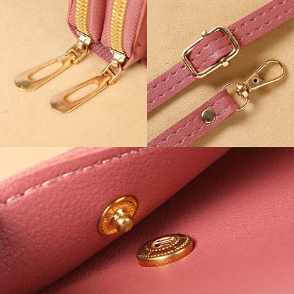 Sac à bandoulière pour femme, portefeuille, téléphone portable