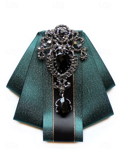 - Bow Diamond-Accent Satin Tie Elegant Christmas Men's