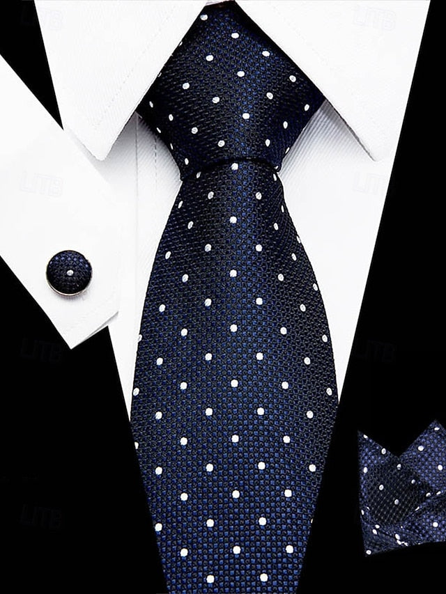 Pocket Purple Tie Men's – Square and Checkered Set Silk