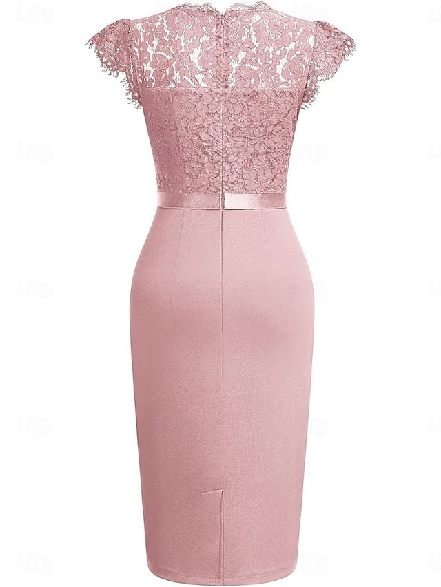 Women's Mini Dress Lace Dress Cocktail Dress Wedding Guest
