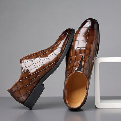 Shoes Slip-On – Crocodile Burgundy Men's Dress Pattern