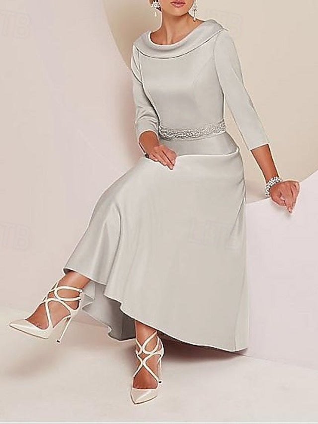 of Bateau Dress Elegant Vintage A-Line Bride the Mother