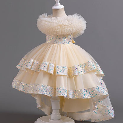 Flower Kids Girls' Dress Sequin Party Sleeveless Girl