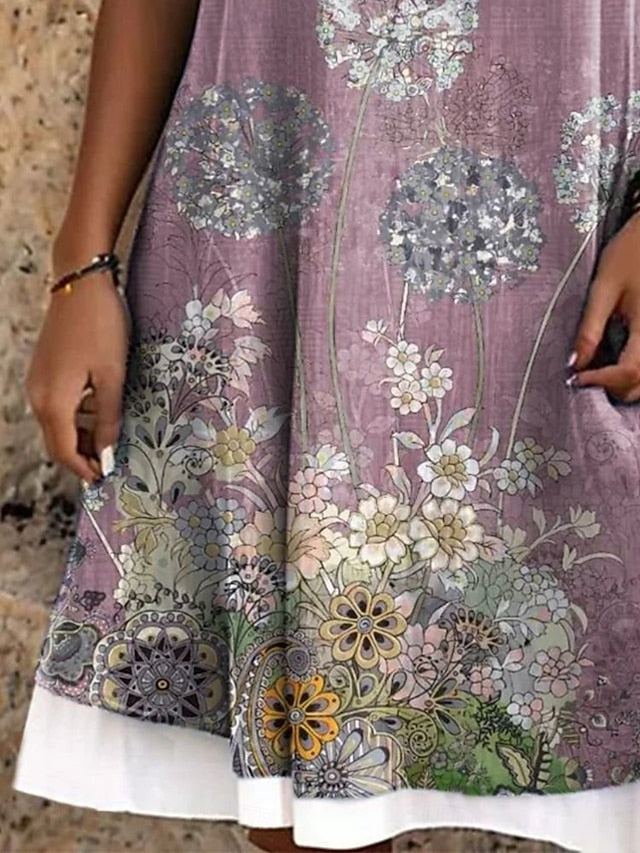 Women's Mini Dress T Shirt Dress Tee Dress Sundress A Line