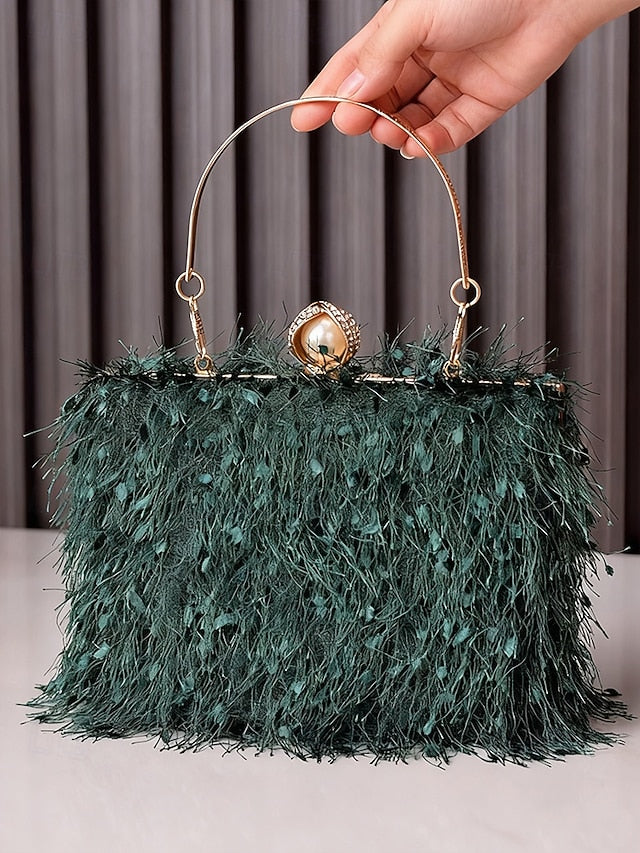 Women's Red Party Handbag – Green Christmas Elegant