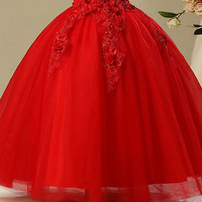 Girl Girls' Princess Party Flower Dress