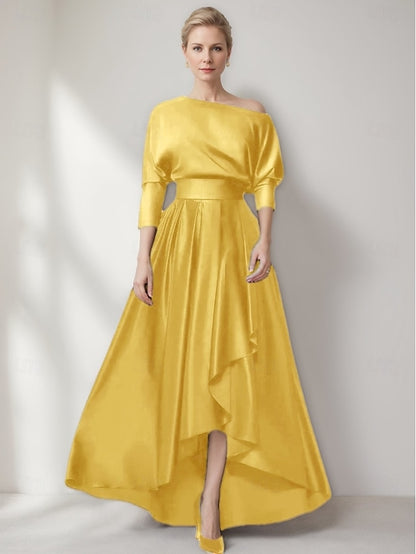 Elegant Evening Wedding Asymmetrical Dress A-Line Gown Formal