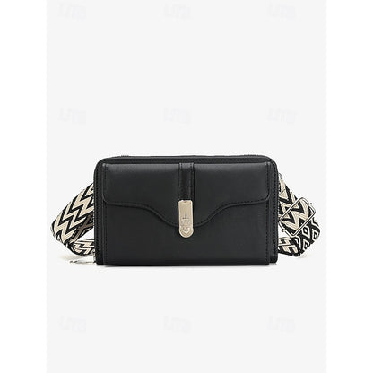 Crossbody Faux Damen Geometrische Tasche Muster mit Leder