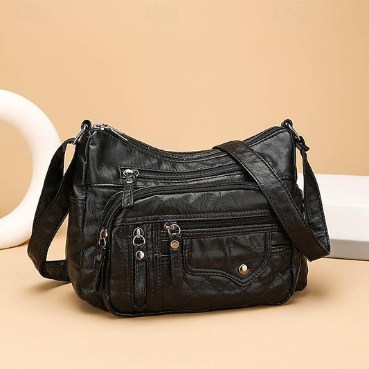 Leather Multiple Women's with Bag Quilted Crossbody Faux