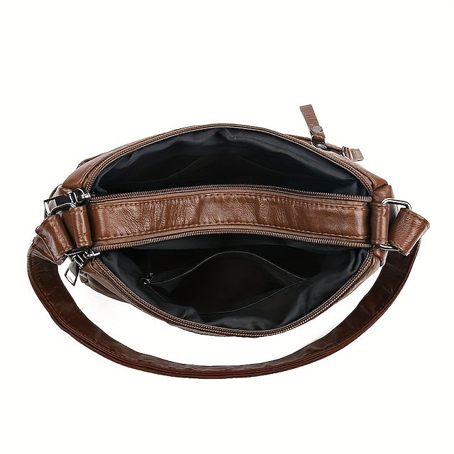 Mehrere Crossbody mit Vintage Leder Damen Kunsttasche
