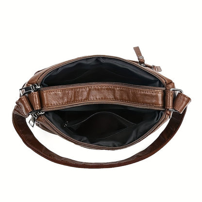 Mehrere Crossbody mit Vintage Leder Damen Kunsttasche