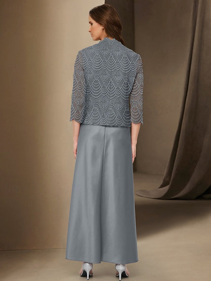 the Mother Dress A-Line of 3 Elegant Casual Piece Simple Bride