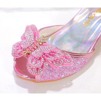 Shoes Silver Sparkly Princess Girls' – Glitter Bowknot