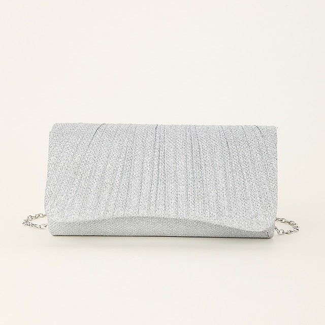 Evening Silver – Women's Clutch Purse Elegant Glitter