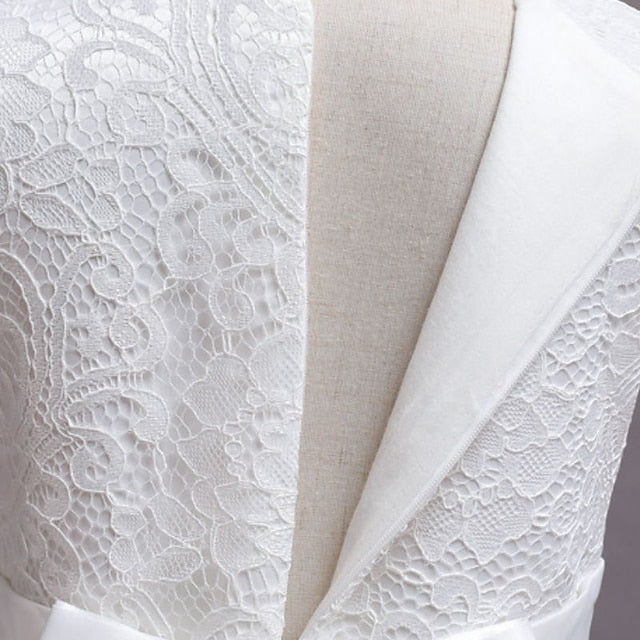 Little Girls' Party Dress A Floral Line Plain Kids