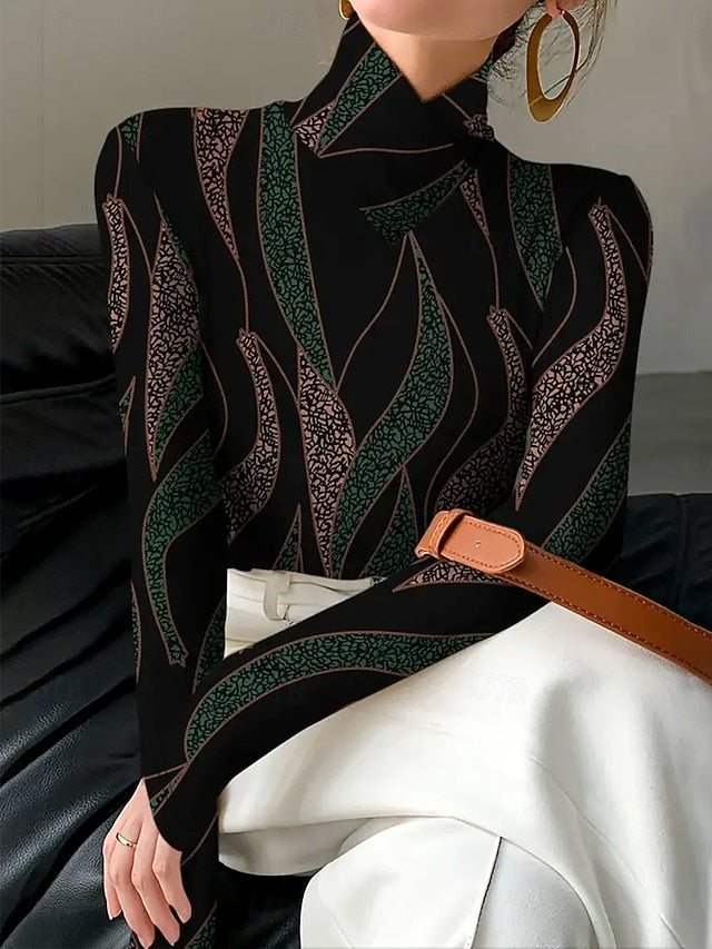 Women's T Shirt Graphic Abstract Geometry Elegant Vintage