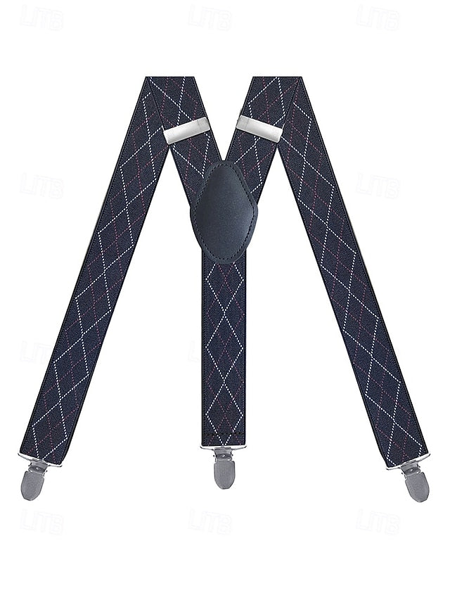 Men's Clip-On Suspenders Pattern – Classic Argyle
