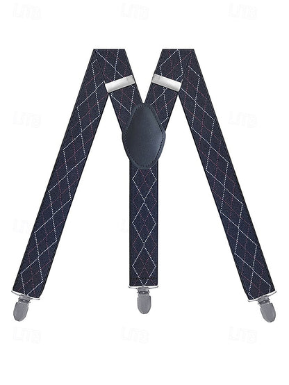 Men's Clip-On Suspenders Pattern – Classic Argyle