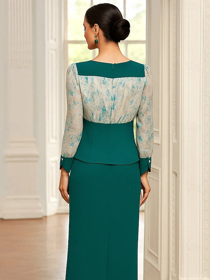 Two Formal the Mother Dress Elegant Sets of Piece Bride