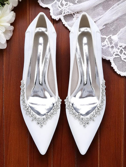 Heel Pink Pumps Women's Wedding Satin Block