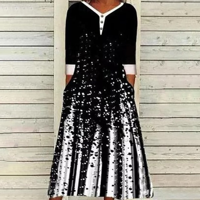 Women's Midi Dress Black Dress Cocktail Dress Formal