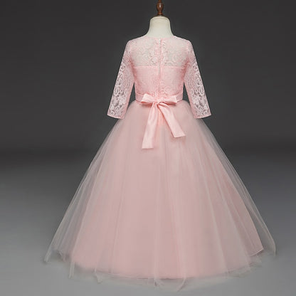 Lace Prom Girl Years 3-13 Kids Dress Princess Flower