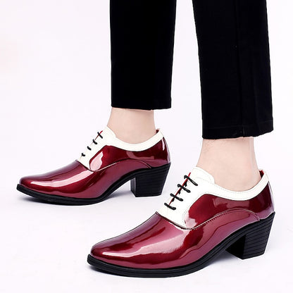 and White Red Patent – Shoes Oxford Faux Leather Men's