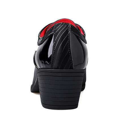 – Lace-Up Patent Leather Formal Shoes Men's Stylish