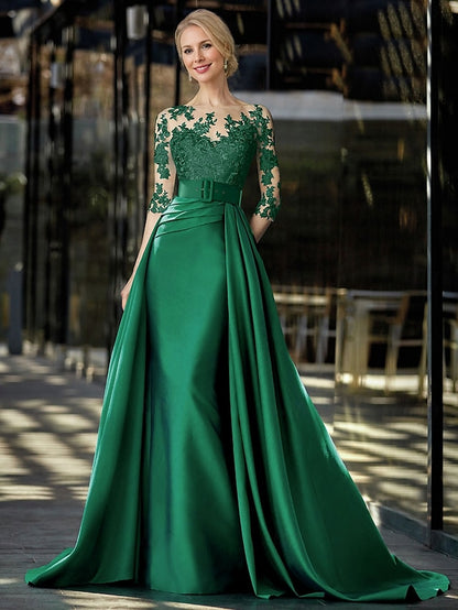 / Sweep A-Line Evening Brush Formal Train Gown Dress Elegant