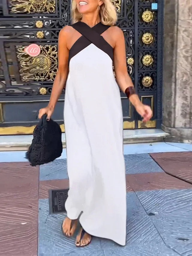 Women's Maxi Dress A Line Dress Summer Dress Halter Dress