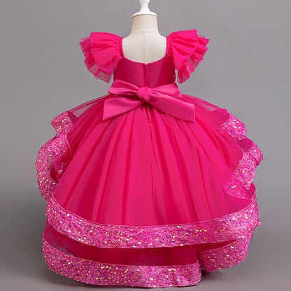 Sleeveless Special Party Dress Girls' Wedding Sequin Kids